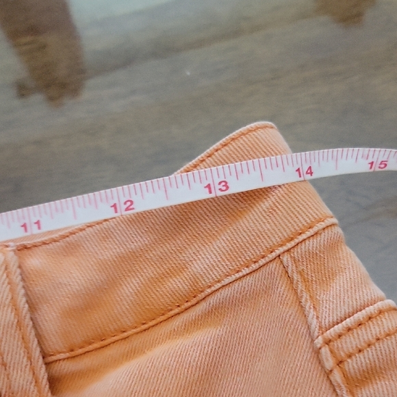Women's Flare Leg Orange Jeans - Picture 9 of 10